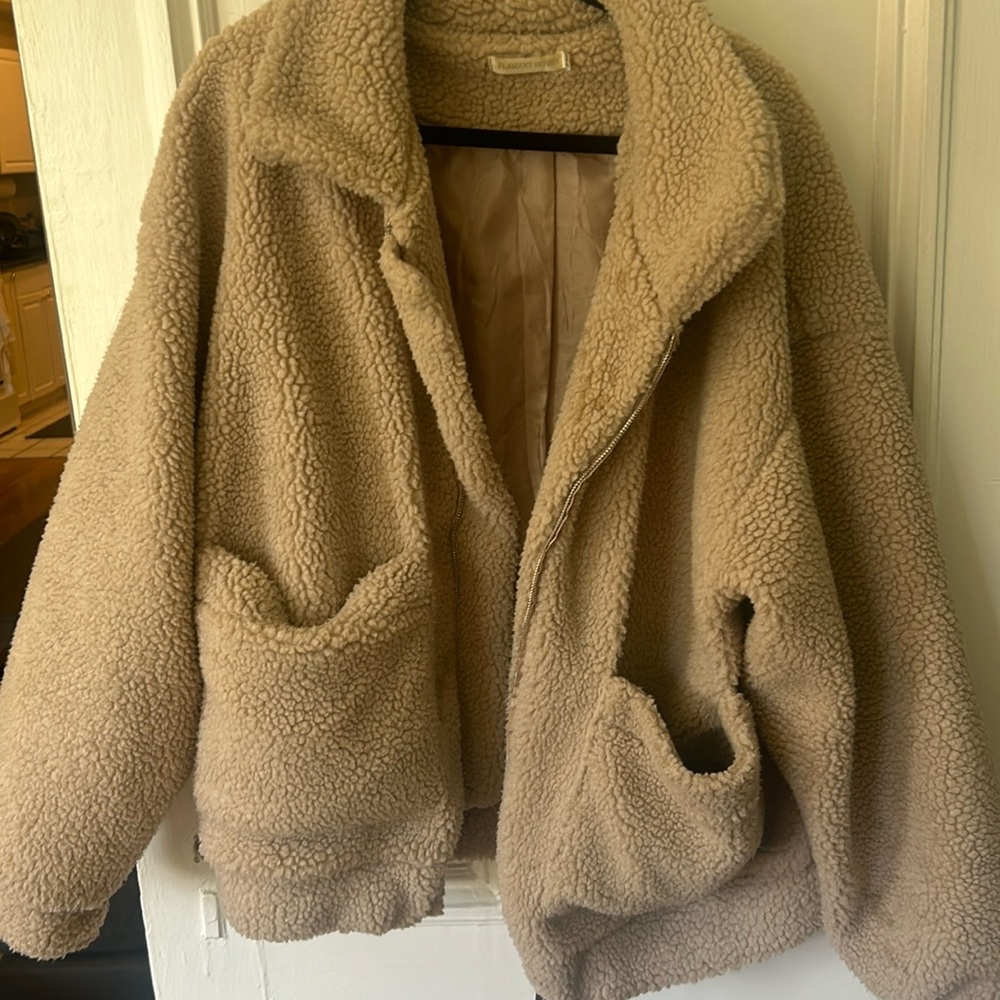 Fluffy teddy oversized jacket